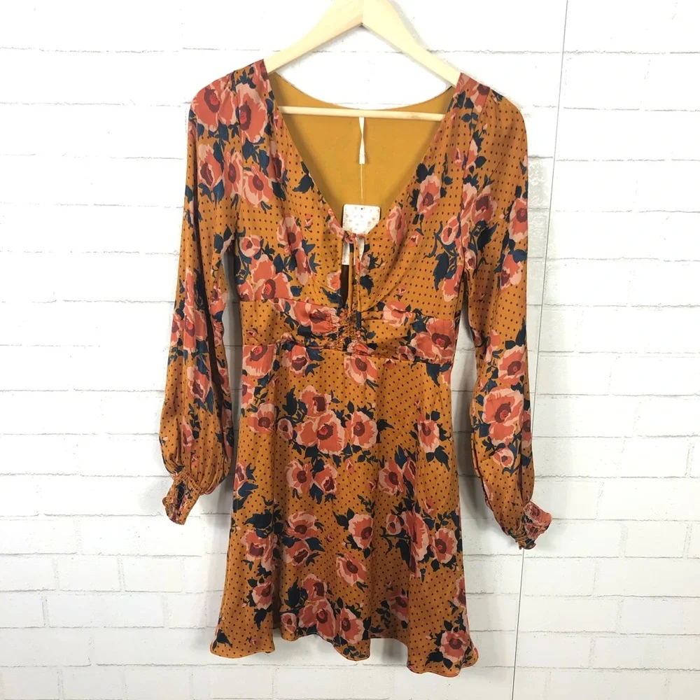 NEW Free People Morning Light Mini Dress - Picture 4 of 8